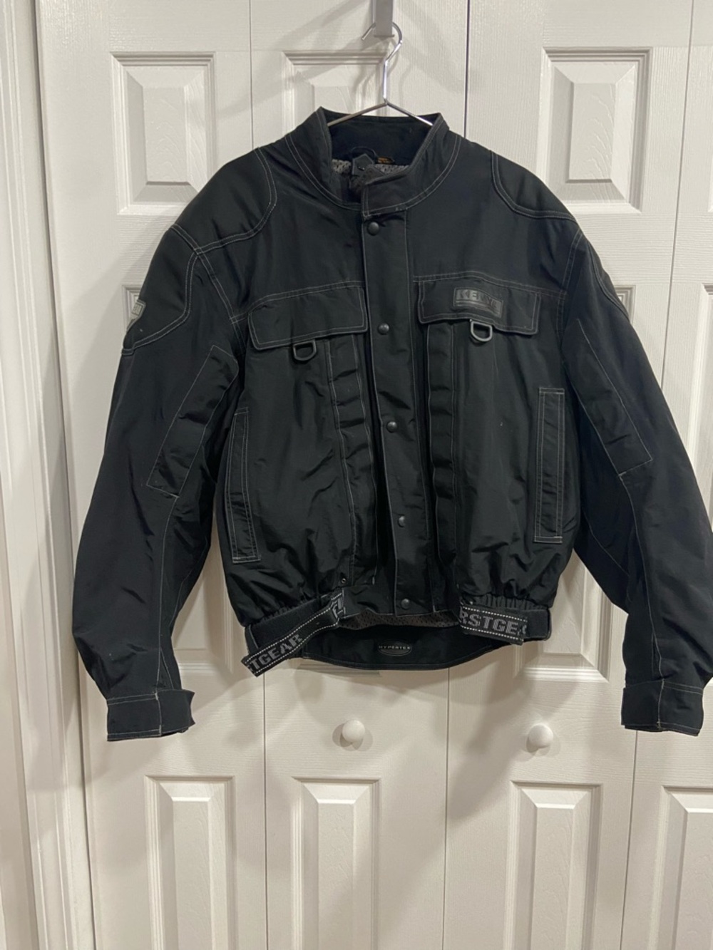 First Gear Men’s Black Kenya Motorcycle Jacket Size XLT - Elbow & Back Padding